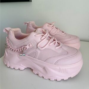 Pink Platform Sneakers